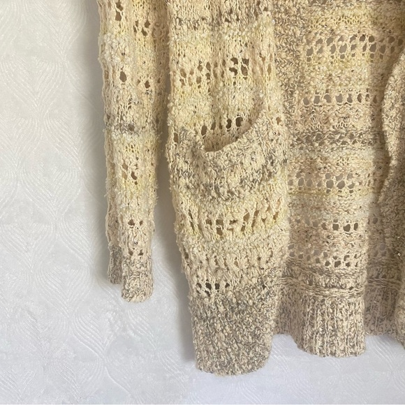 🪷Anthropologie🪷Knitted & Knotted Cardigan Open Knit Wool Mohair Blend, Medium - Picture 6 of 15